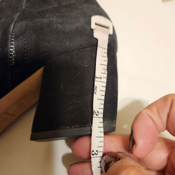 Botkier "Sasha" Black Luxe Suede Chunk Heel Ankle Boots sz.8 MSRP $265 - Picture 6 of 10